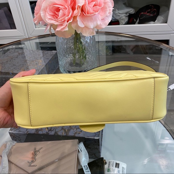 NEW GUCCI SMALL MARMONT SHOULDER BAG YELLOW - Picture 3 of 9